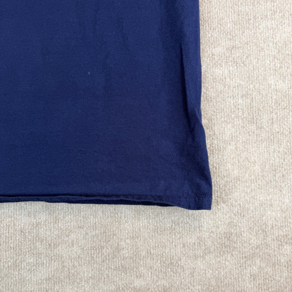 Champion Mens Navy Blue V Neck T Shirt Embroidered Logo Vintage 90s XXL - Picture 10 of 16